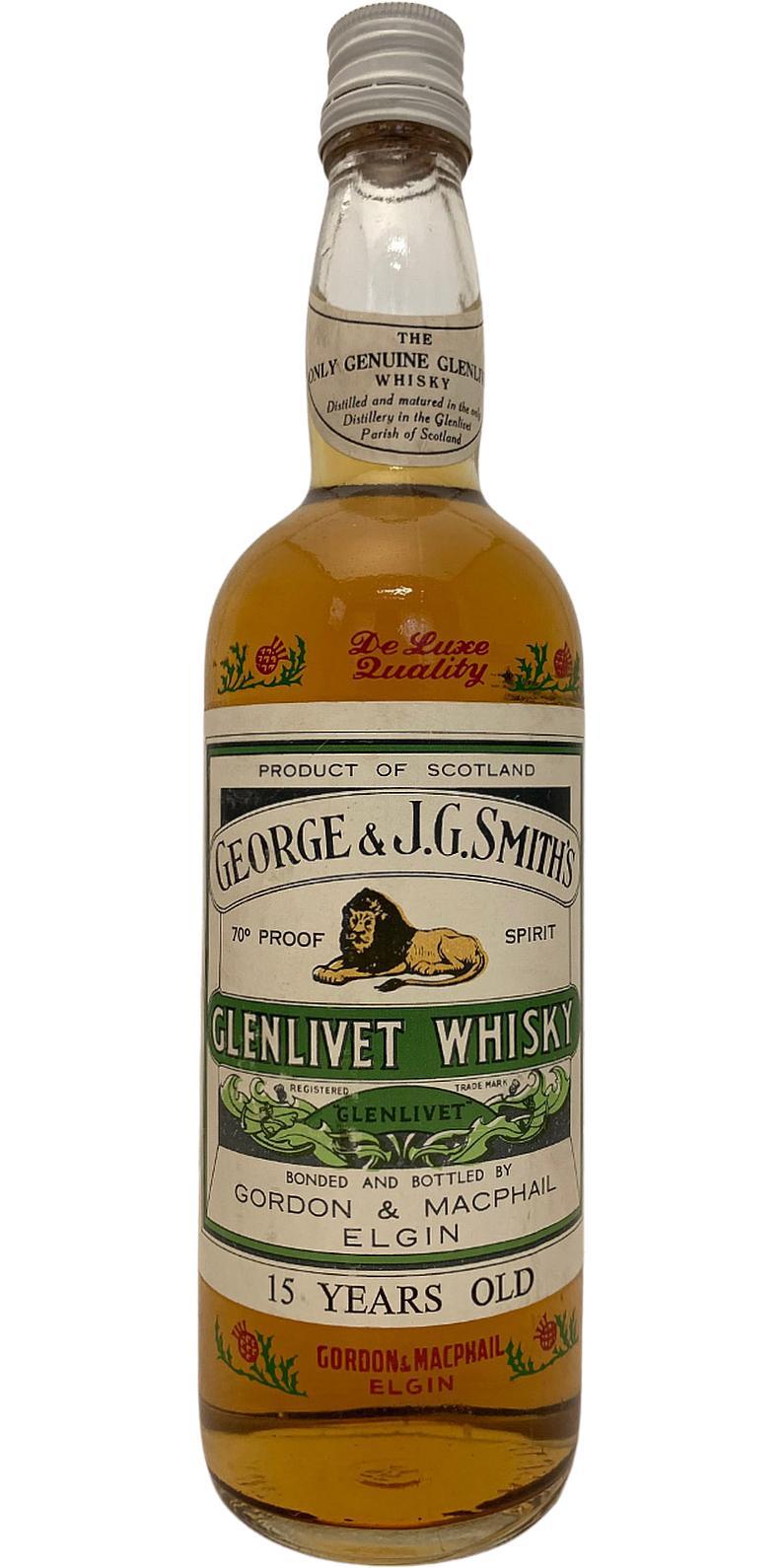 Glenlivet 15-year-old GM  George & J.G. Smith's - De Luxe Quality