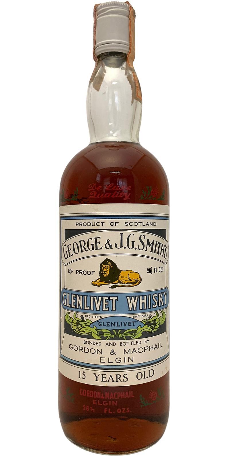 Glenlivet 15-year-old GM  George & J.G. Smith's - De Luxe Quality