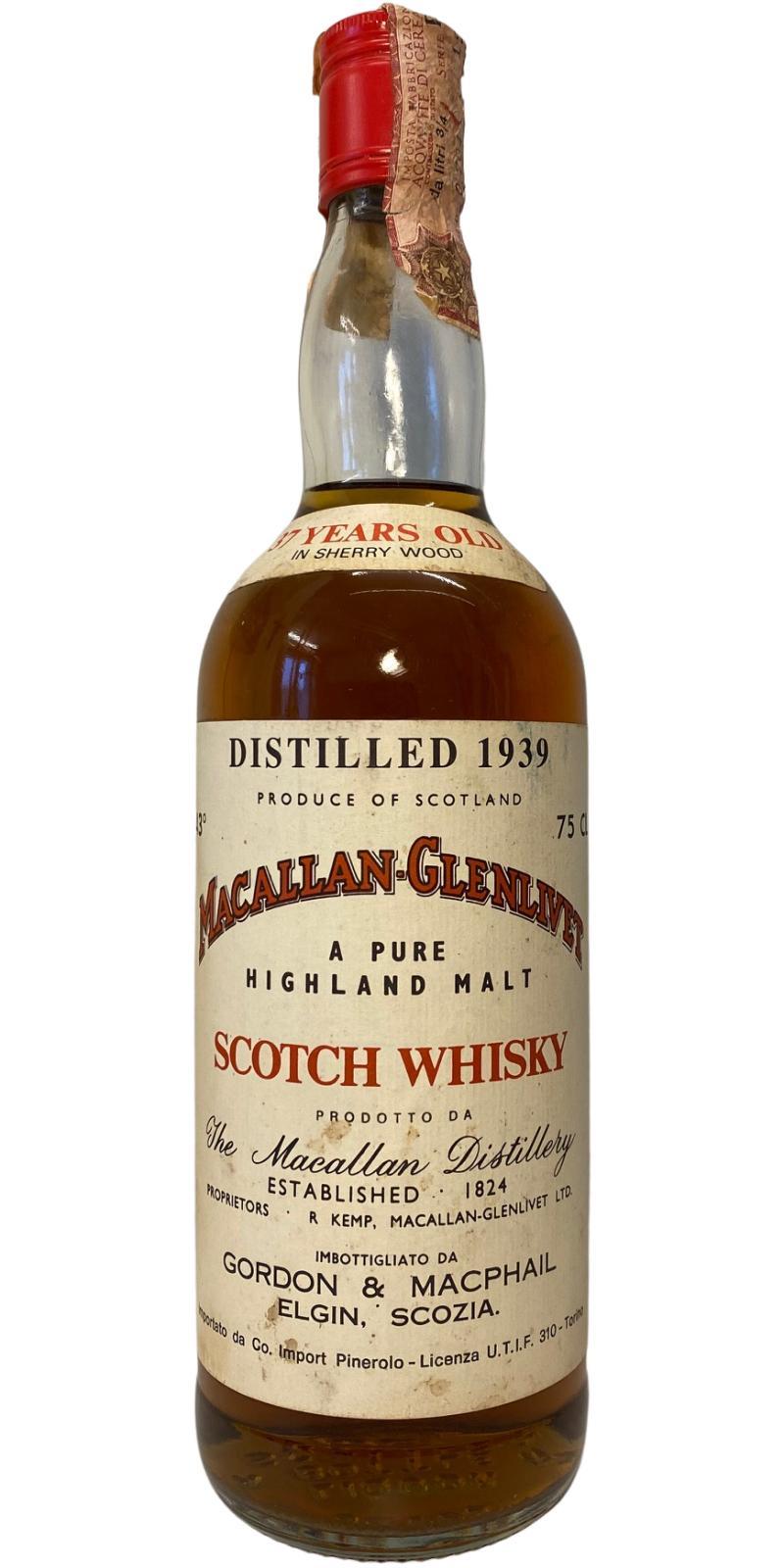 Glenlivet 1939 GM  A Pure Highland Malt