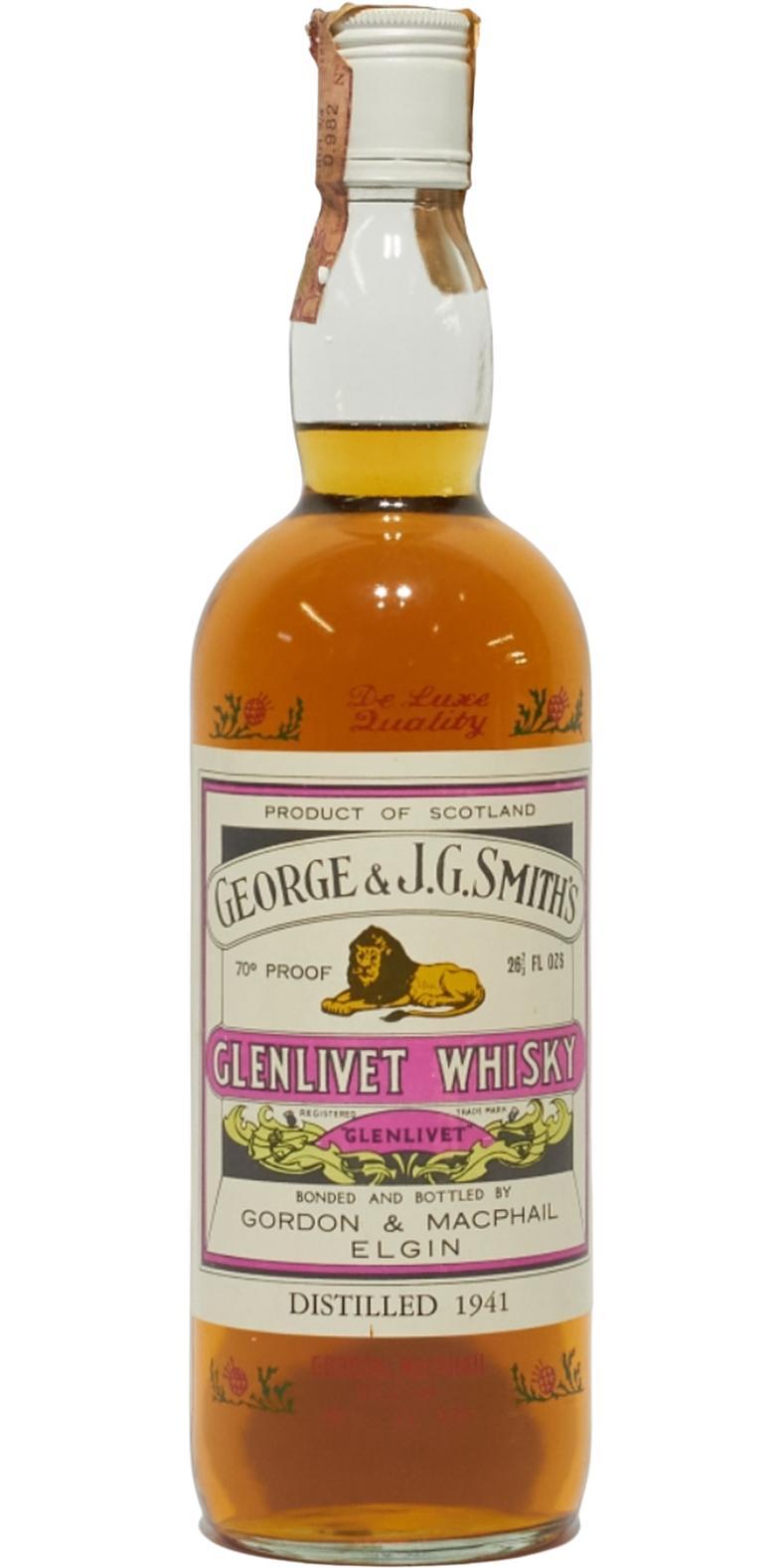 Glenlivet 1941 GM  George & J.G. Smith's - De Luxe Quality