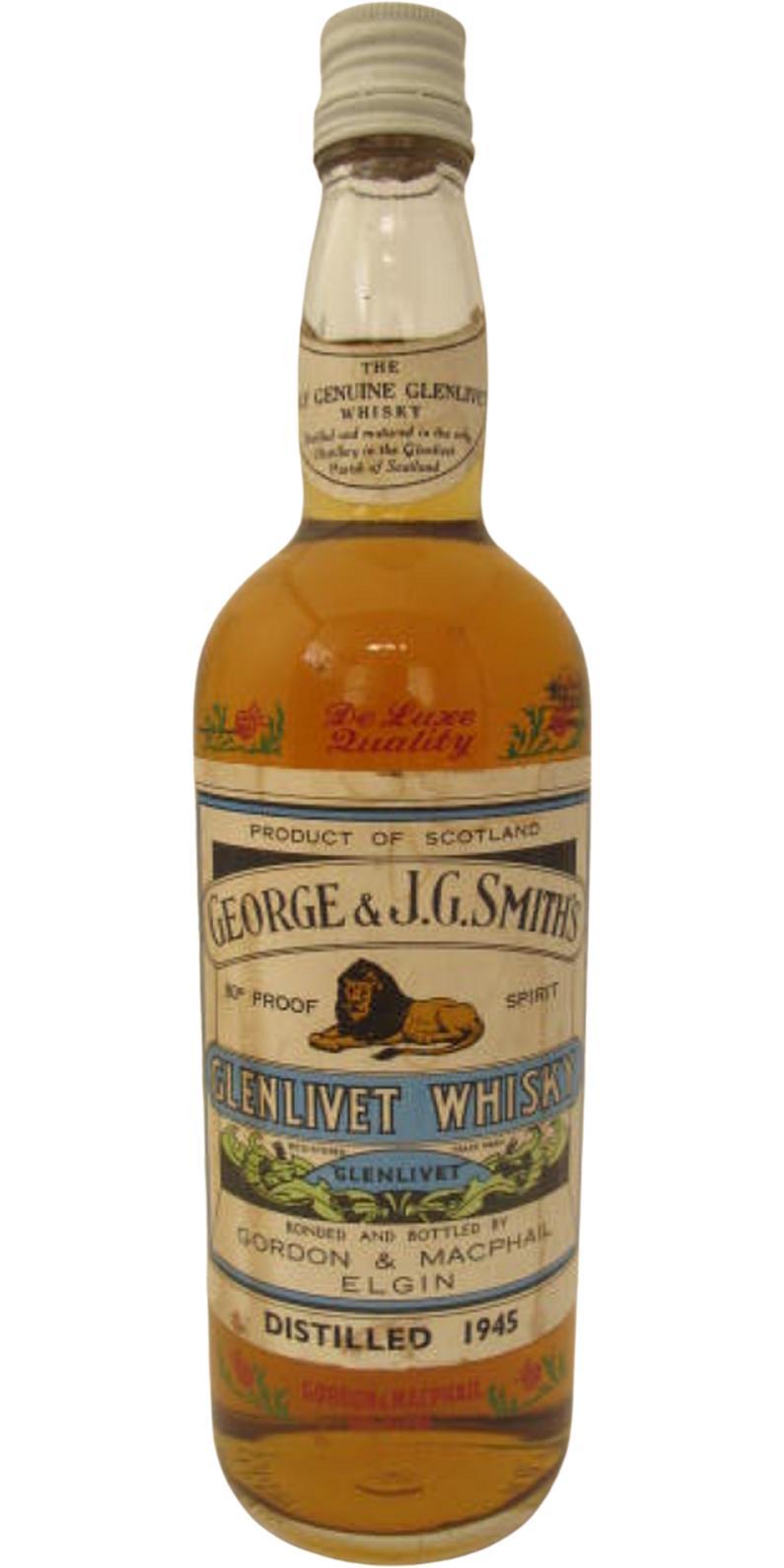 Glenlivet 1945 GM  George & J.G. Smith's - De Luxe Quality