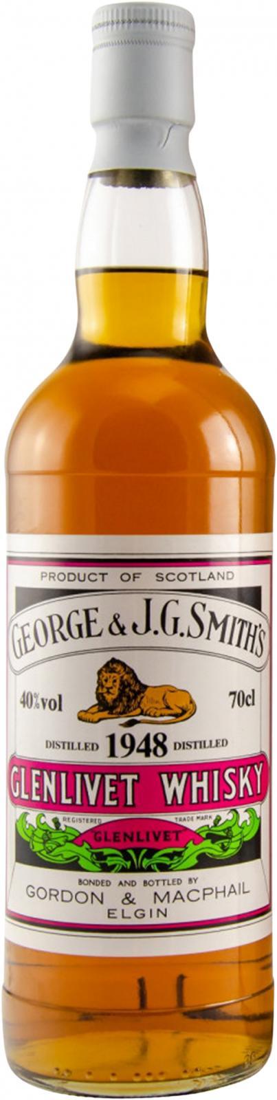 Glenlivet 1948 GM  George & J.G. Smith's - Wooden Box