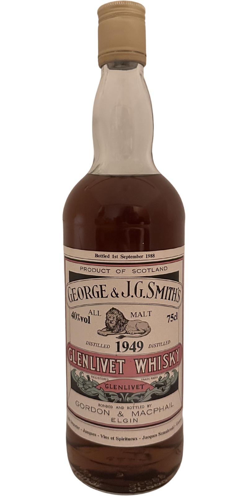 Glenlivet 1949 GM  George & J.G. Smith's - All Malt
