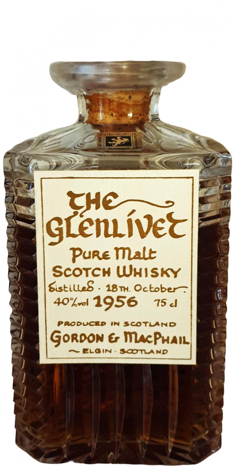 Glenlivet 1956 GM  Pure Malt Scotch Whisky