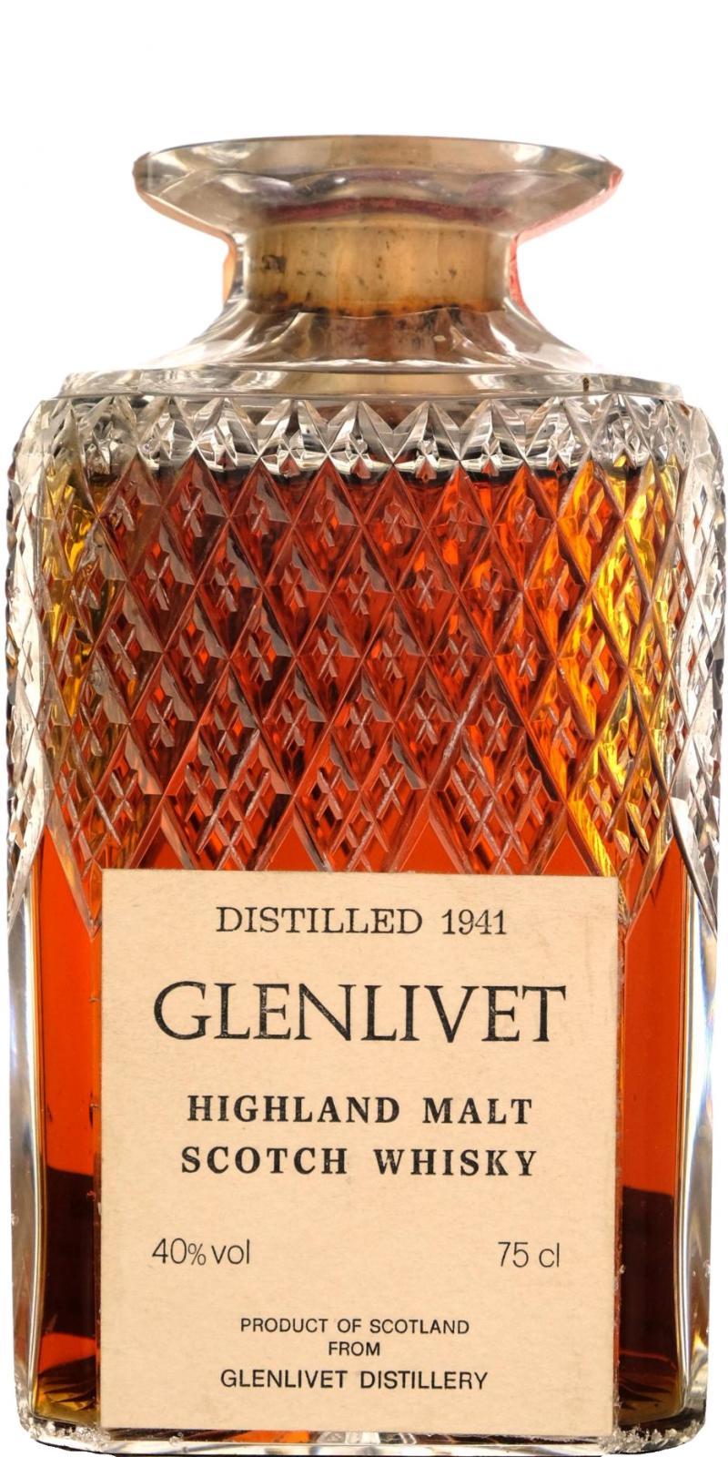 Glenlivet 1941 Ses  Highland Malt Scotch Whisky