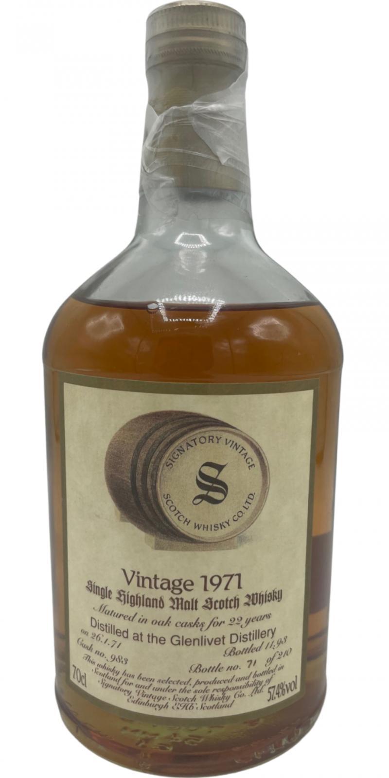 Glenlivet 1971 SV  Vintage Collection - Dumpy