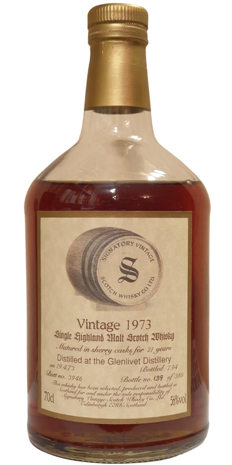 Glenlivet 1973 SV  Vintage Collection - Dumpy