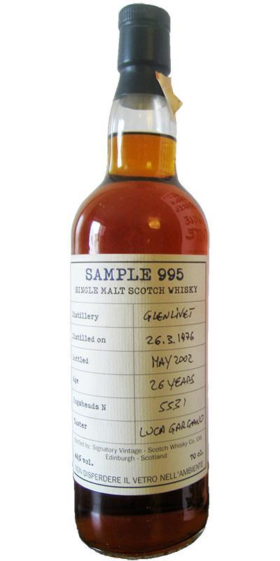Glenlivet 1976 SV  Sample 995