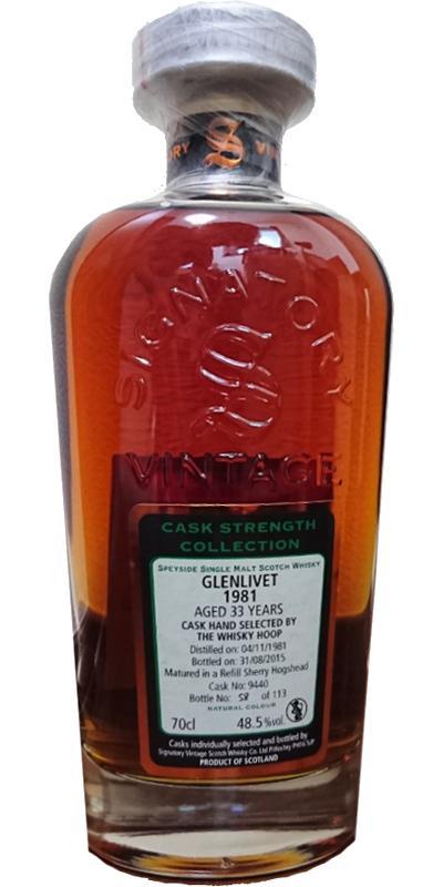 Glenlivet 1981 SV  Cask Strength Collection
