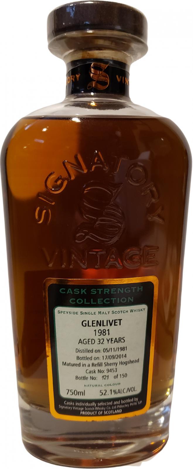Glenlivet 1981 SV  Cask Strength Collection