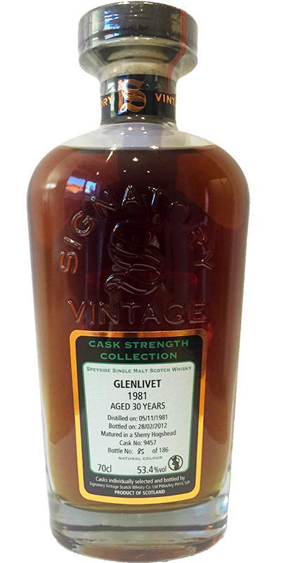 Glenlivet 1981 SV  Cask Strength Collection