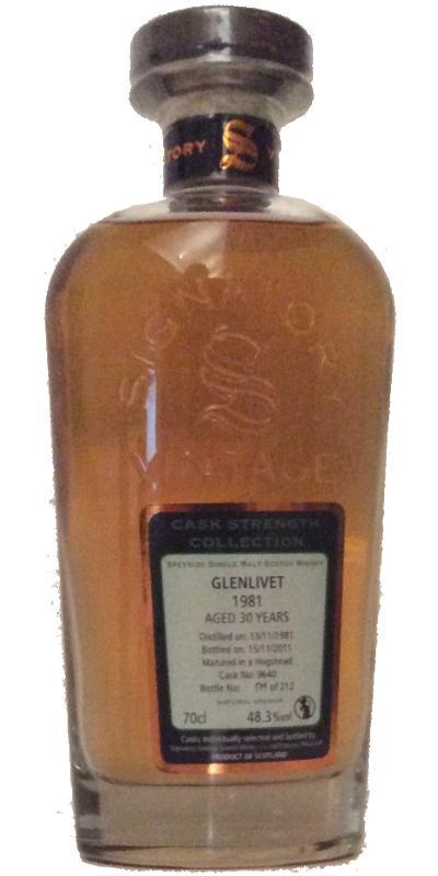 Glenlivet 1981 SV  Cask Strength Collection