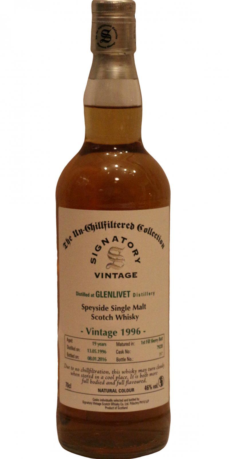 Glenlivet 1996 SV  The Un-Chillfiltered Collection