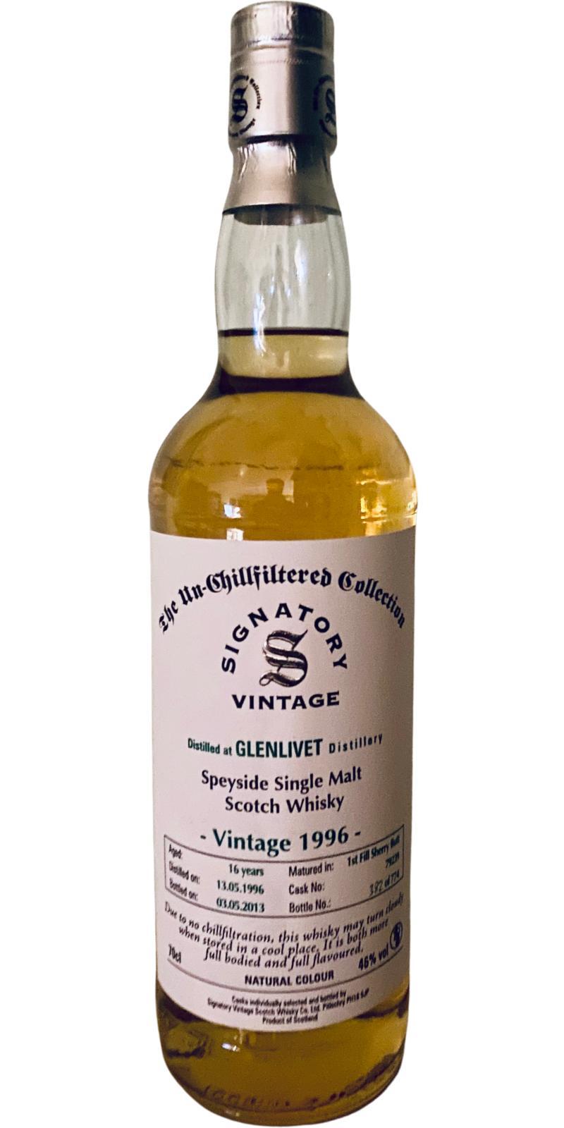 Glenlivet 1996 SV  The Un-Chillfiltered Collection