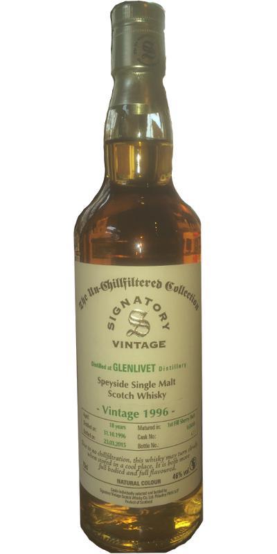 Glenlivet 1996 SV  The Un-Chillfiltered Collection