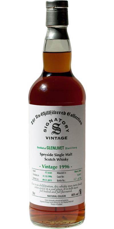 Glenlivet 1996 SV  The Un-Chillfiltered Collection