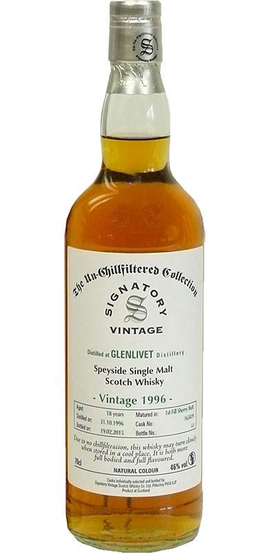 Glenlivet 1996 SV  The Un-Chillfiltered Collection