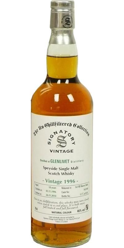 Glenlivet 1996 SV  The Un-Chillfiltered Collection