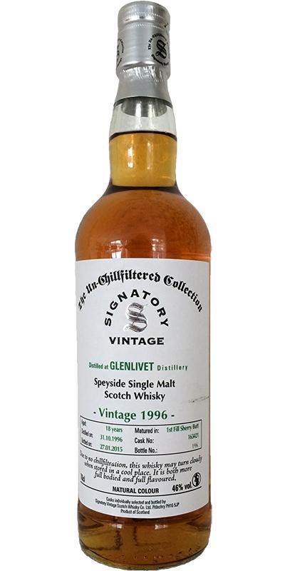 Glenlivet 1996 SV  The Un-Chillfiltered Collection