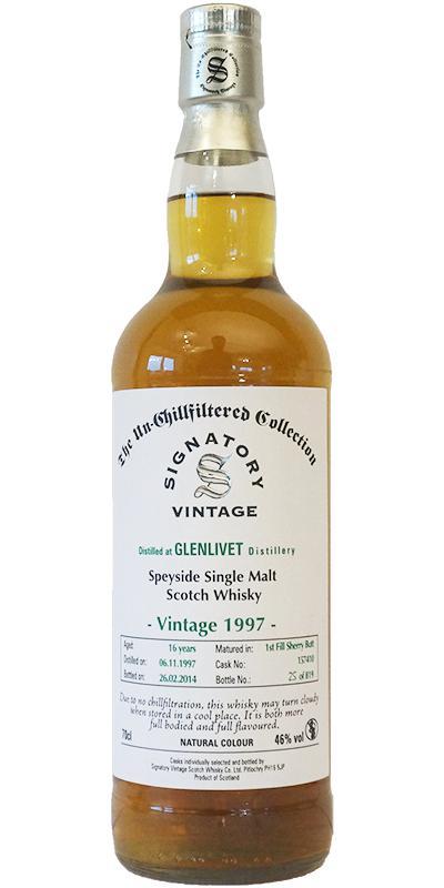 Glenlivet 1997 SV  The Un-Chillfiltered Collection
