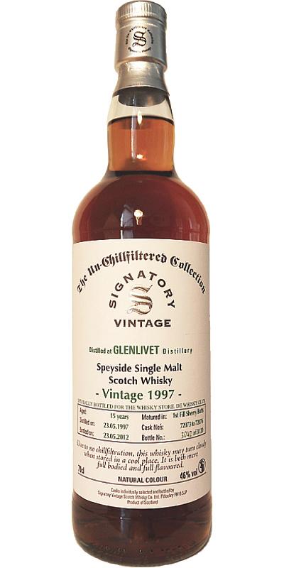 Glenlivet 1997 SV  The Un-Chillfiltered Collection