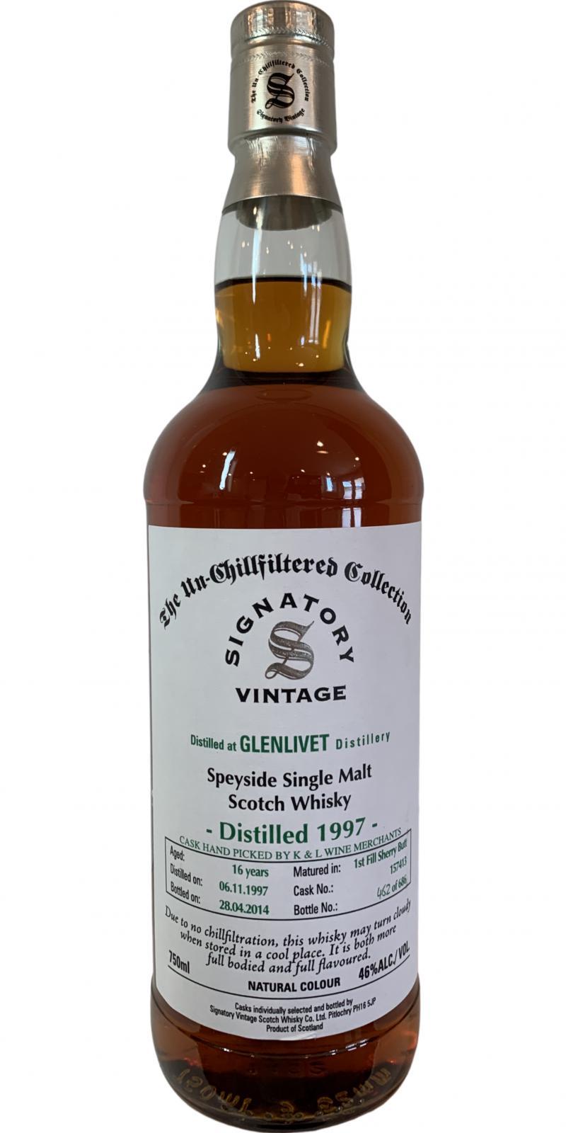 Glenlivet 1997 SV  The Un-Chillfiltered Collection
