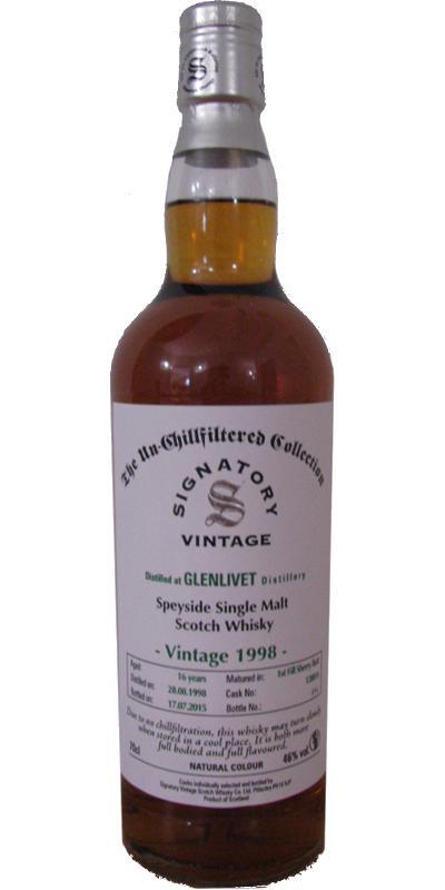 Glenlivet 1998 SV  The Un-Chillfiltered Collection