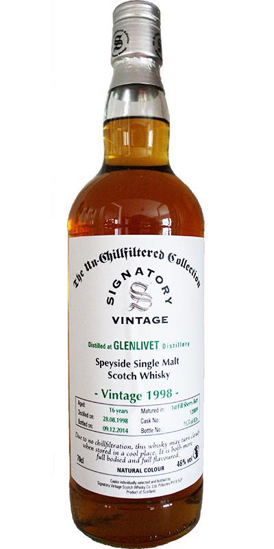 Glenlivet 1998 SV  The Un-Chillfiltered Collection