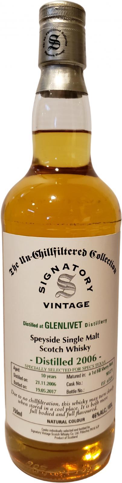 Glenlivet 2006 SV  The Un-Chillfiltered Collection