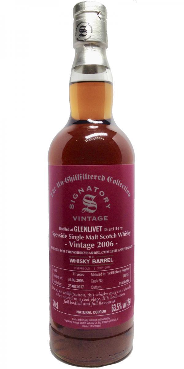 Glenlivet 2006 SV  The Un-Chillfiltered Collection