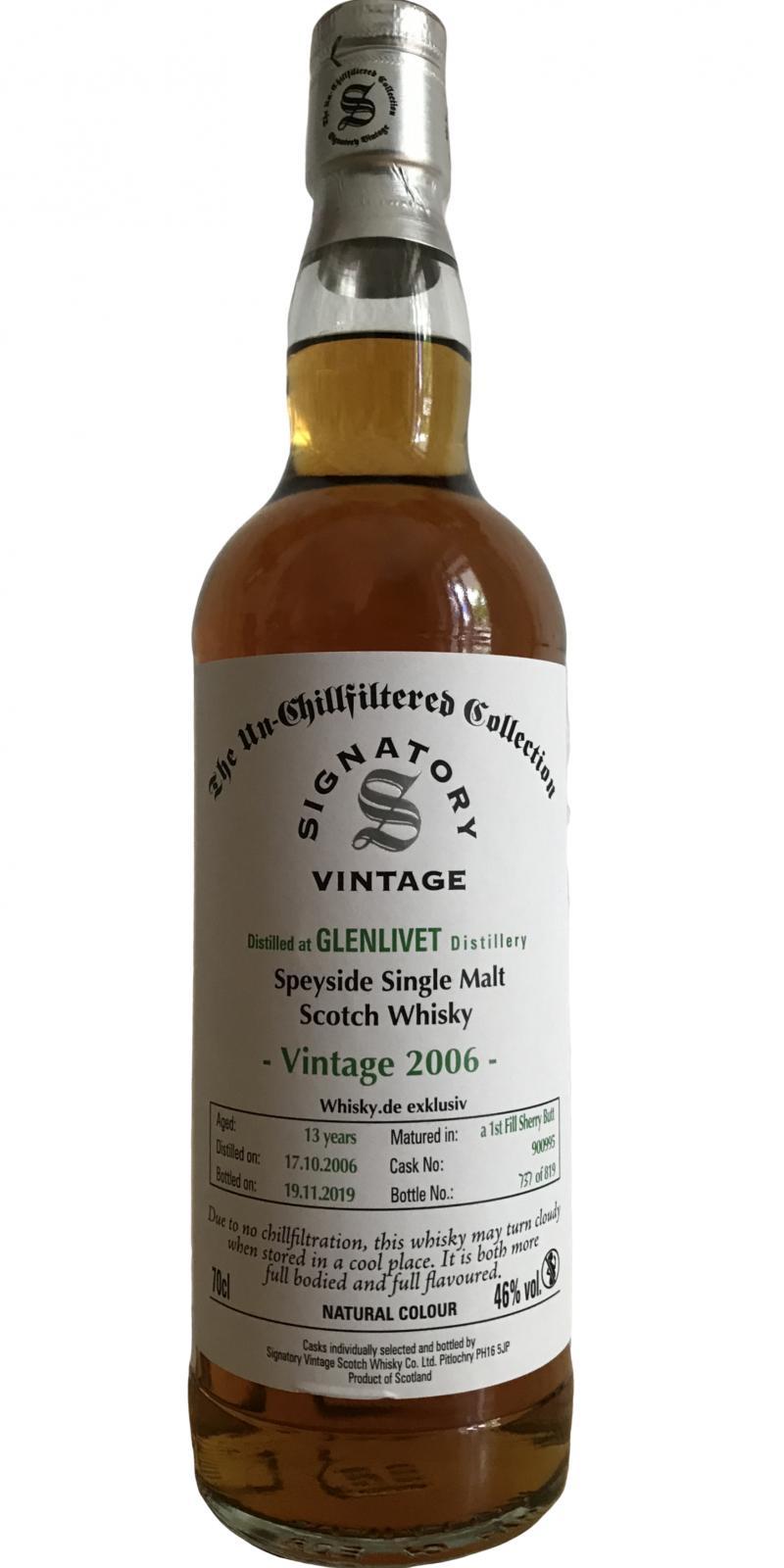 Glenlivet 2006 SV  The Un-Chillfiltered Collection