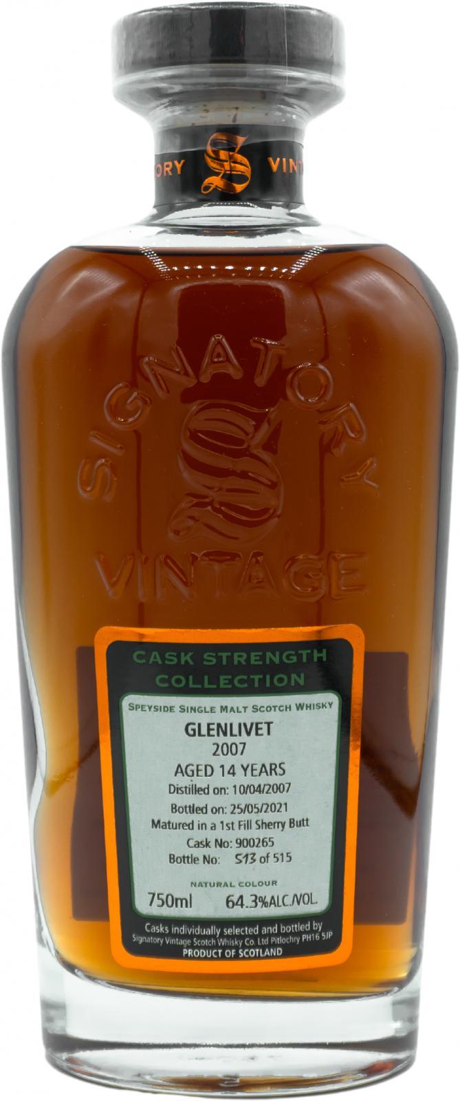 Glenlivet 2007 SV  Cask Strength Collection