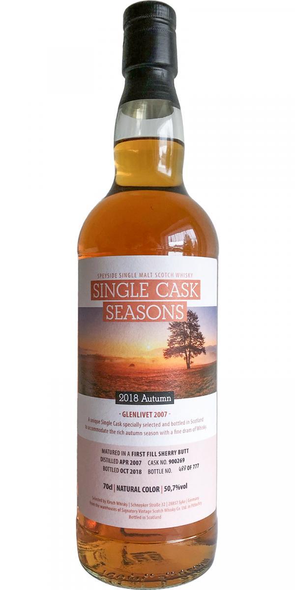 Glenlivet 2007 SV  Single Cask Seasons - 2018 Autumn