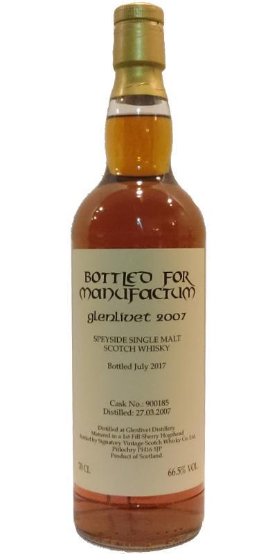 Glenlivet 2007 SV  Bottled for Manufactum
