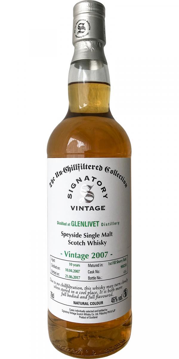 Glenlivet 2007 SV  The Un-Chillfiltered Collection