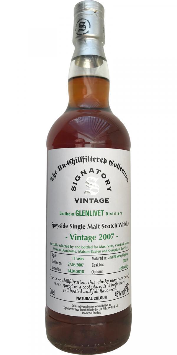 Glenlivet 2007 SV  The Un-Chillfiltered Collection