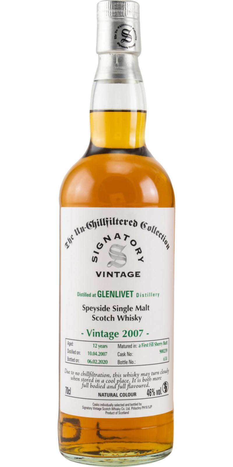 Glenlivet 2007 SV  The Un-Chillfiltered Collection
