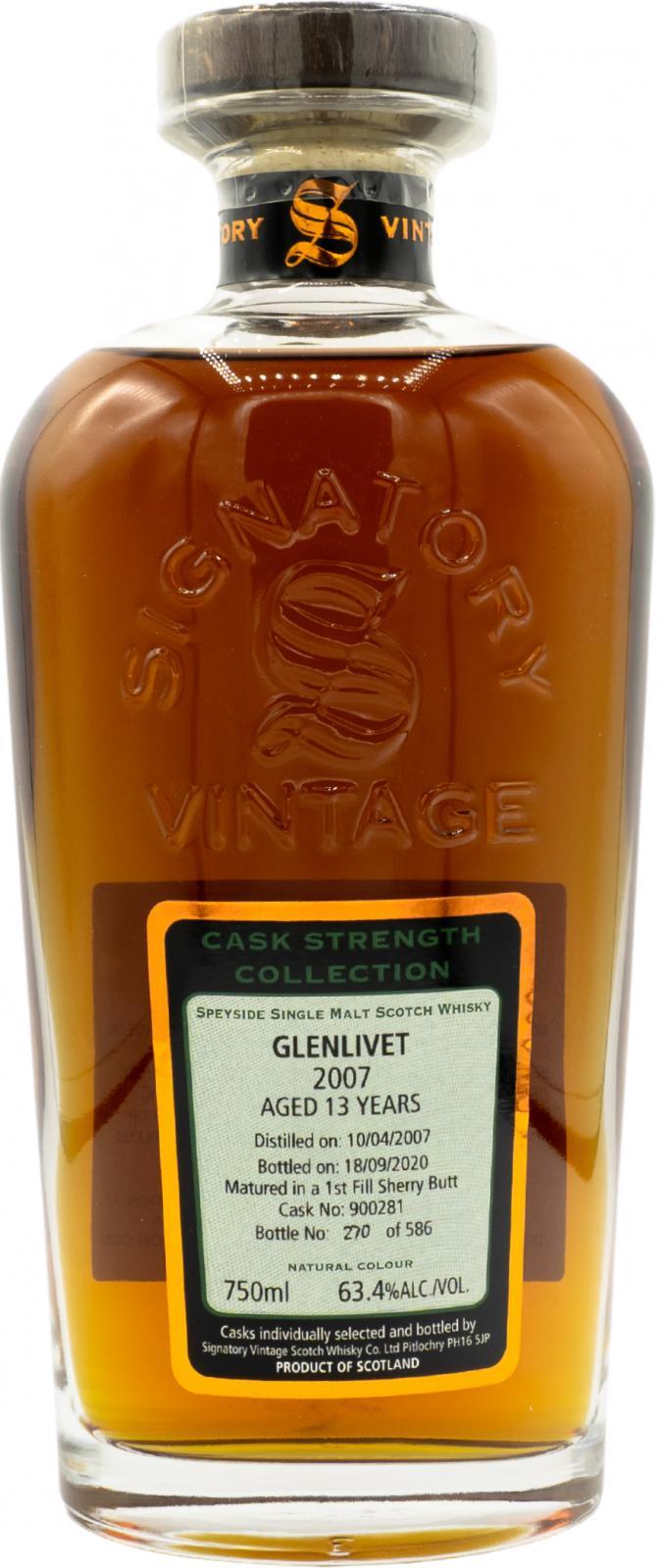 Glenlivet 2007 SV  Cask Strength Collection