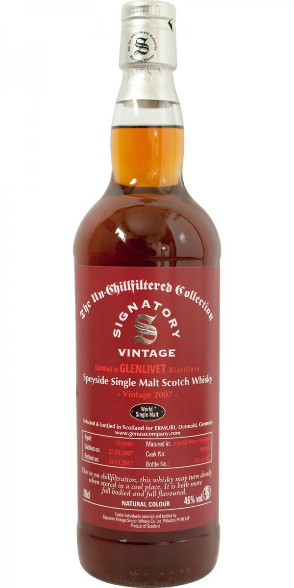 Glenlivet 2007 SV  The Un-Chillfiltered Collection