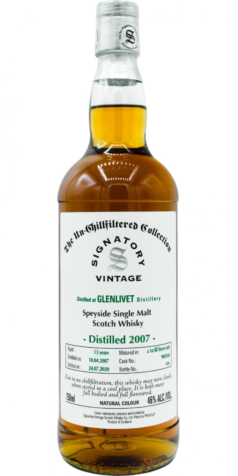 Glenlivet 2007 SV  The Un-Chillfiltered Collection