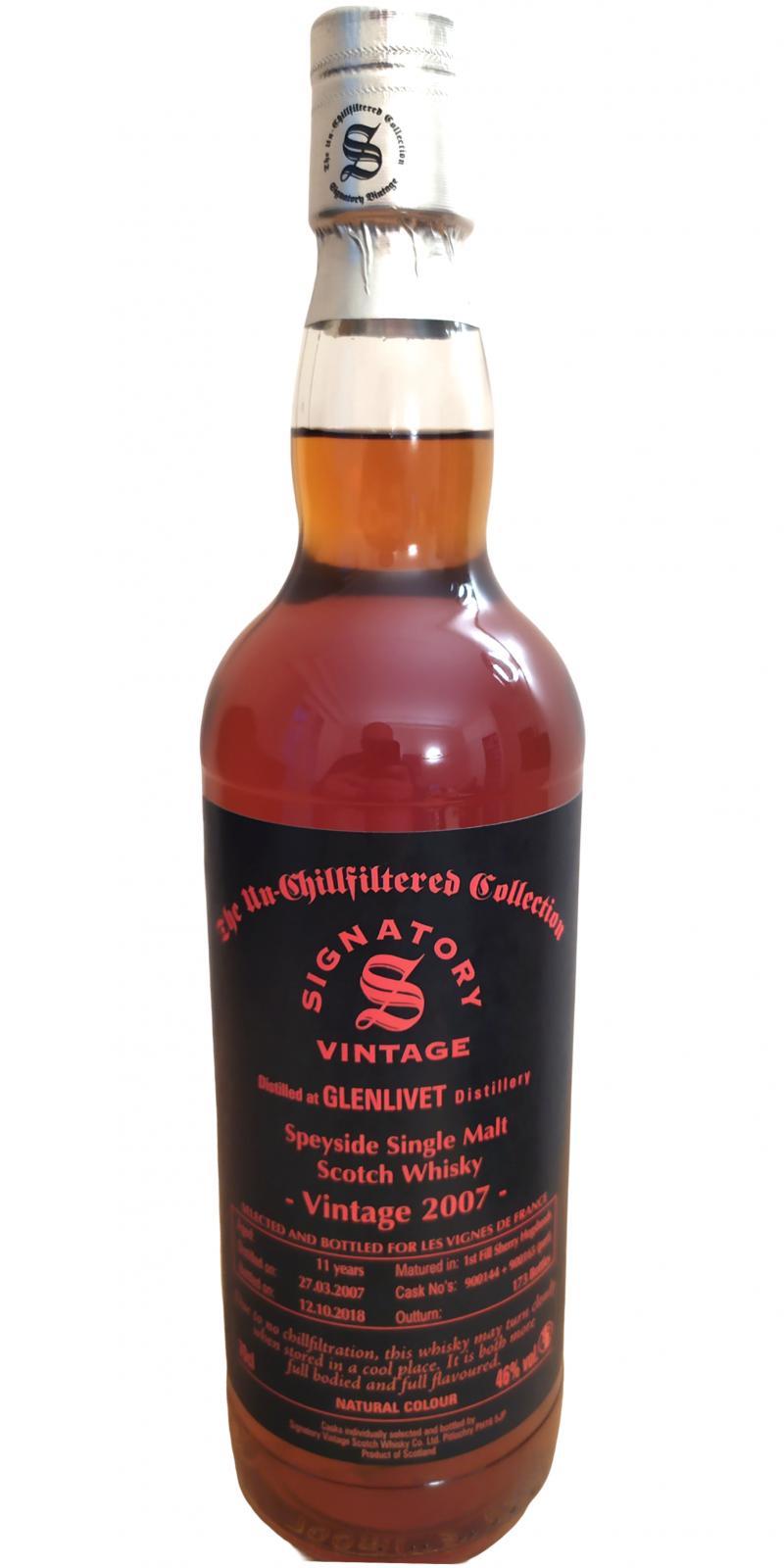 Glenlivet 2007 SV  The Un-Chillfiltered Collection