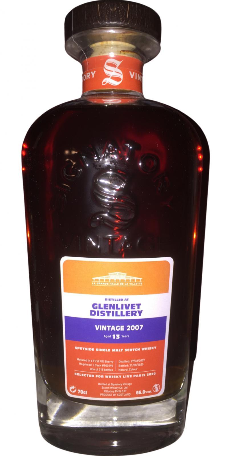 Glenlivet 2007 SV  Cask Strength Collection