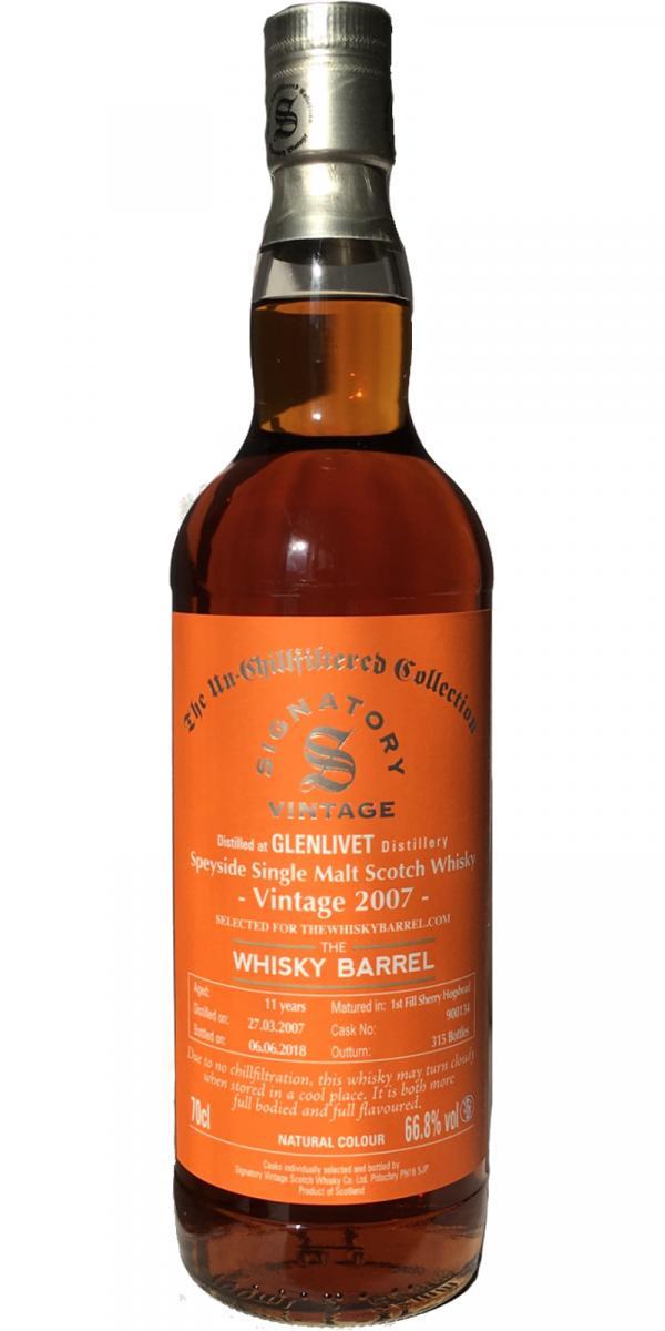 Glenlivet 2007 SV  The Un-Chillfiltered Collection - Cask Strength