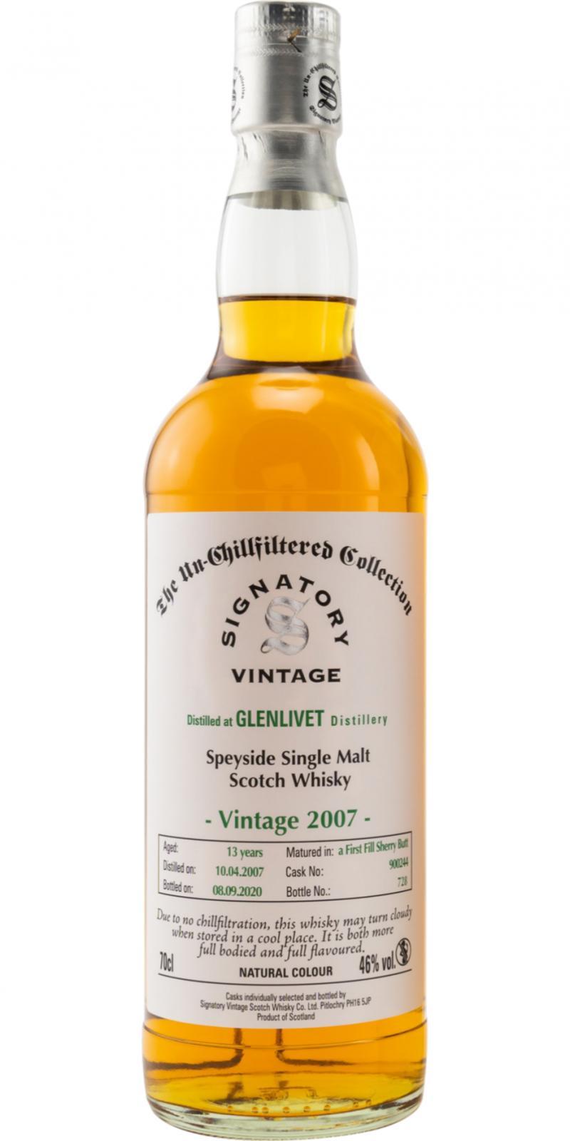 Glenlivet 2007 SV  The Un-Chillfiltered Collection