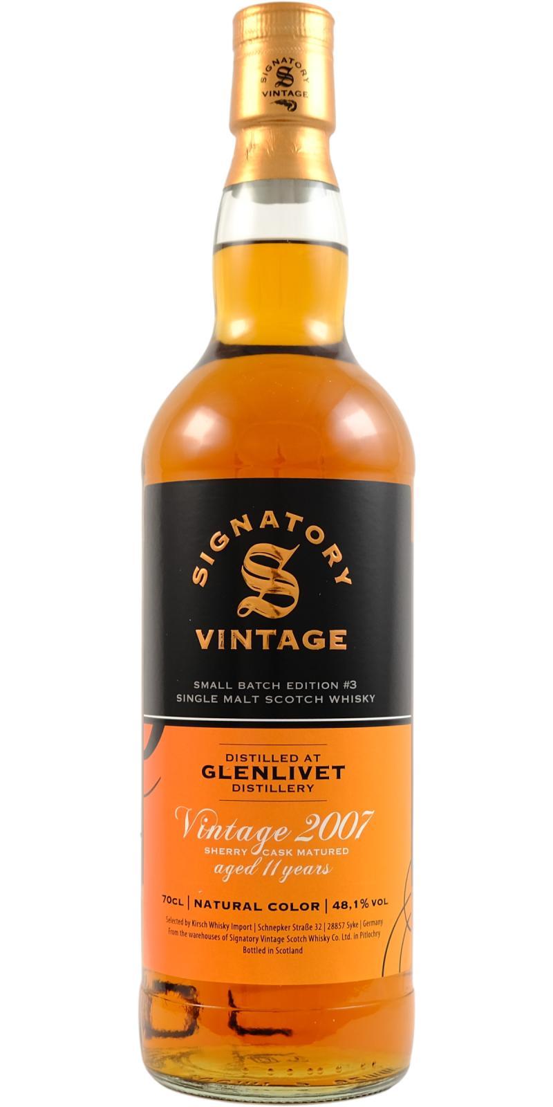 Glenlivet 2007 SV  Small Batch Edition #3