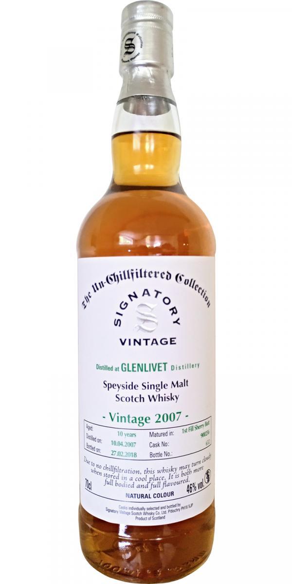 Glenlivet 2007 SV  The Un-Chillfiltered Collection