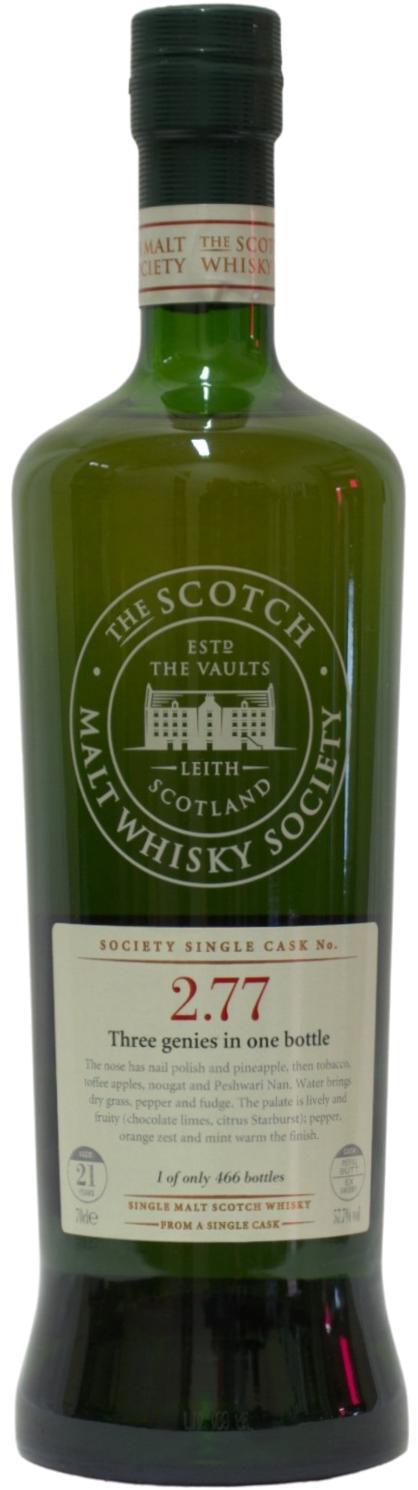 Glenlivet 1988 SMWS 2.77  Three genies in one bottle