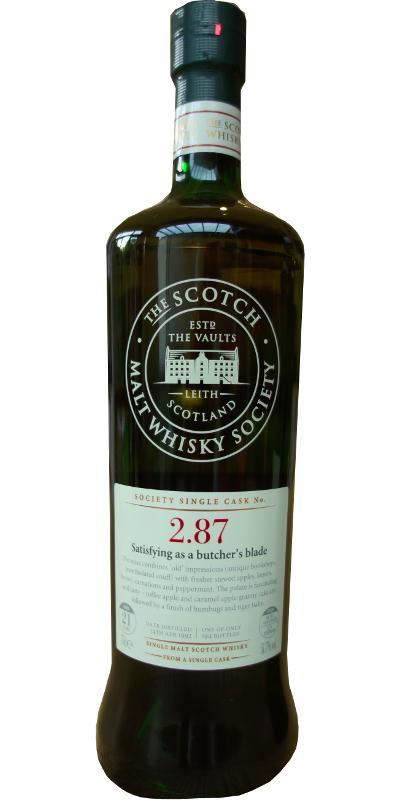 Glenlivet 1992 SMWS 2.87  Satisfying as a butcher's blade