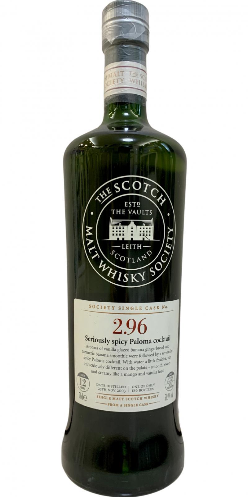Glenlivet 2003 SMWS 2.96  Seriously spicy Paloma cocktail