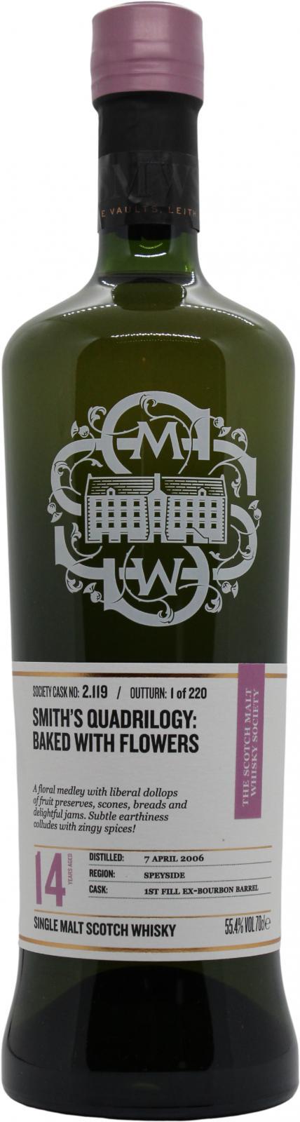 Glenlivet 2006 SMWS 2.119  Smith's quadrilogy: Baked with flowers